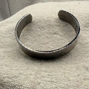 Elegant Silvertoned Engraved Cuff Bracelet “You add magic and sparkle to my life